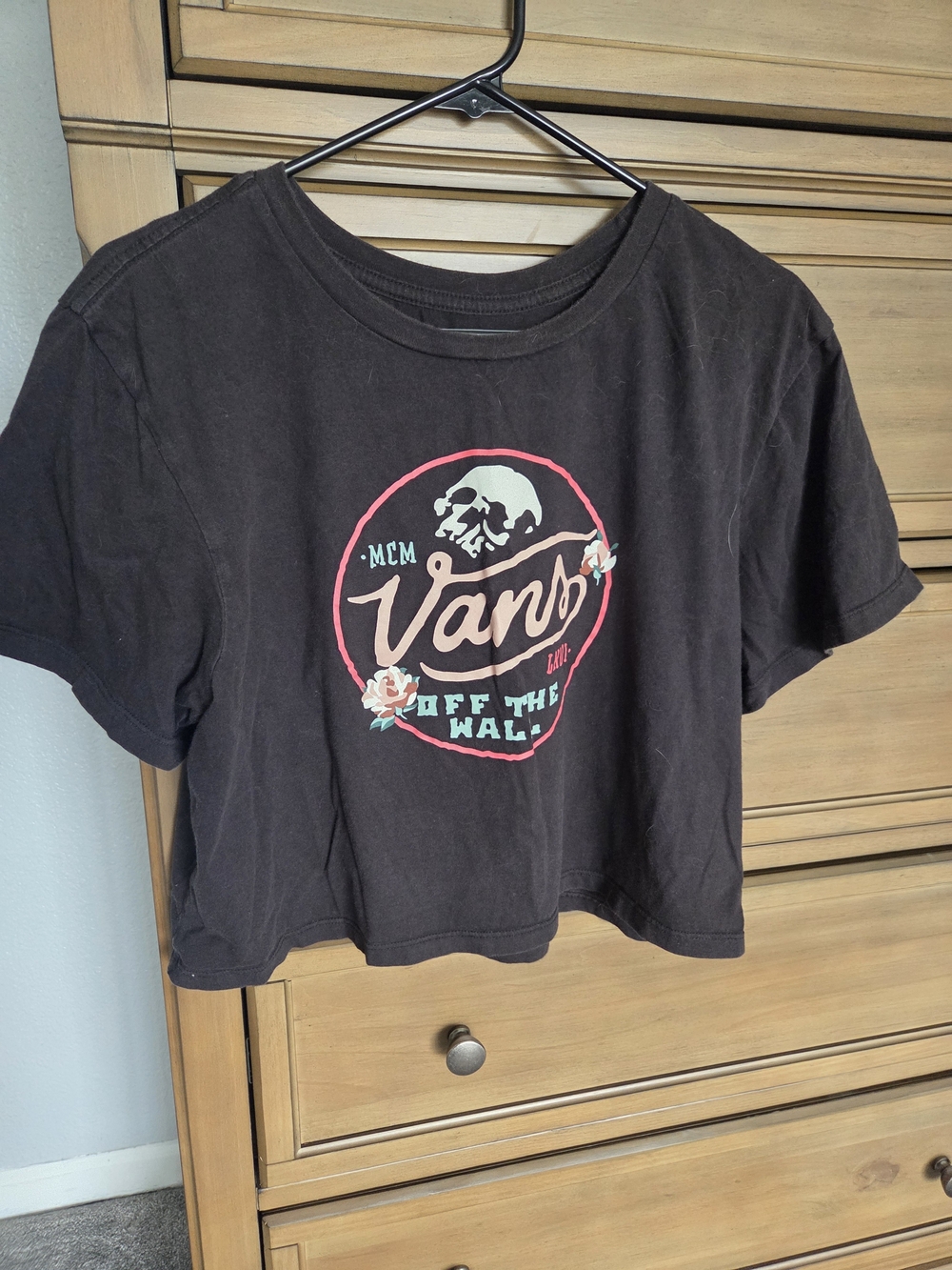 Vans Black Graphic Crop Tee